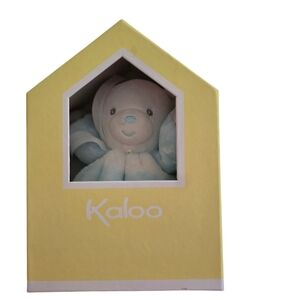 NWT Kaloo Baby Bebe Pastel Soft Blue Striped Stuffed Bear Dou Dou